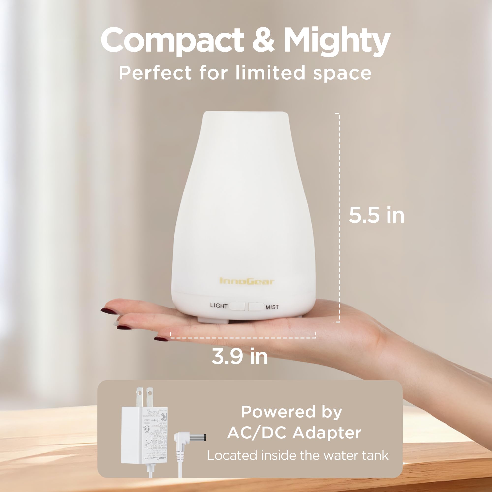 InnoGear Aromatherapy Diffuser: Humidifier & Mood Lighting