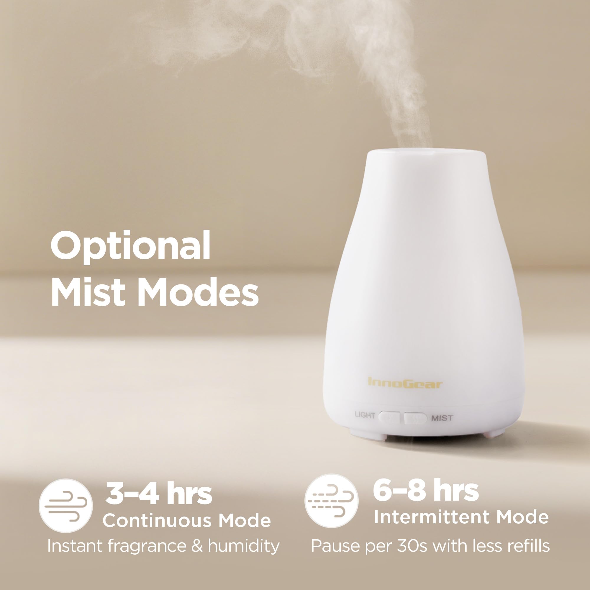 InnoGear Aromatherapy Diffuser: Humidifier & Mood Lighting