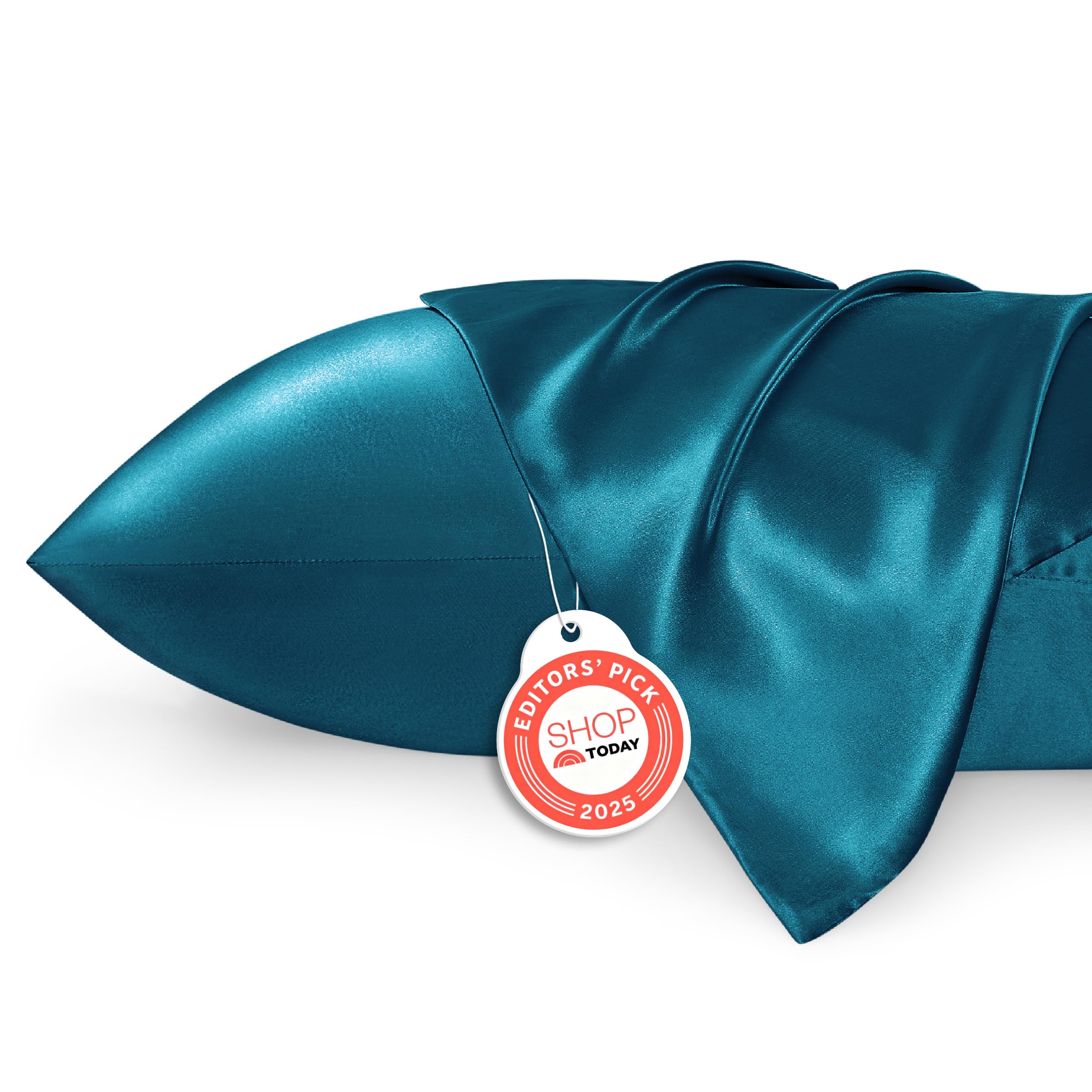 Bedsure Teal Satin Pillowcases - Queen Set of 2