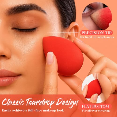 BEAKEY 5-Pack Makeup Sponges: Low Absorption Foundation Blenders