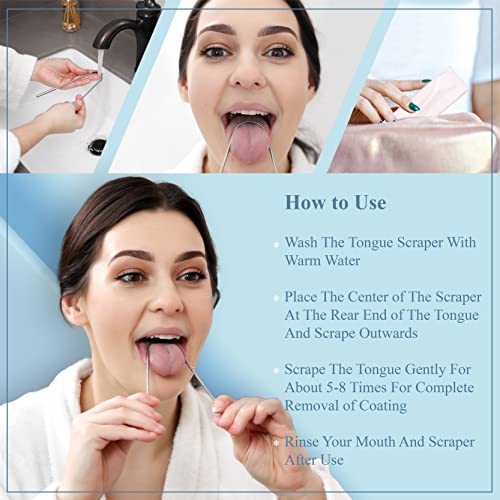 Stainless Steel Tongue Scraper - 2 Pack, Oral Care
