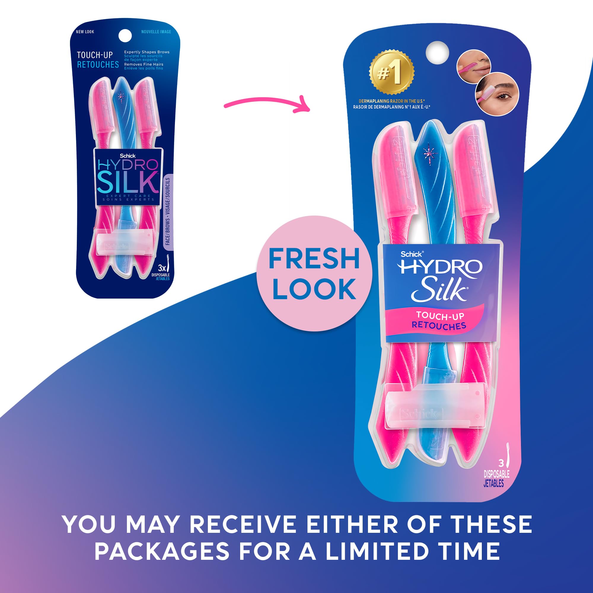 Schick Silk Touch-Up Razors: Eyebrow Grooming & Dermaplaning